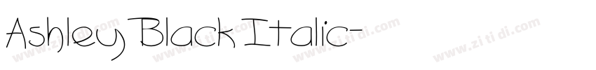 Ashley Black Italic字体转换